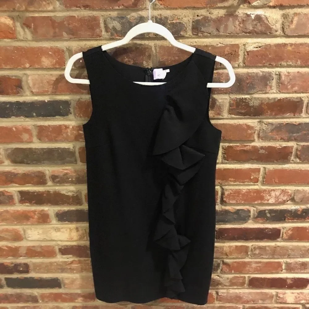 J Crew Black Wool Sheath Dress - Sz 2 - Picture 2 of 12